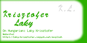 krisztofer laky business card